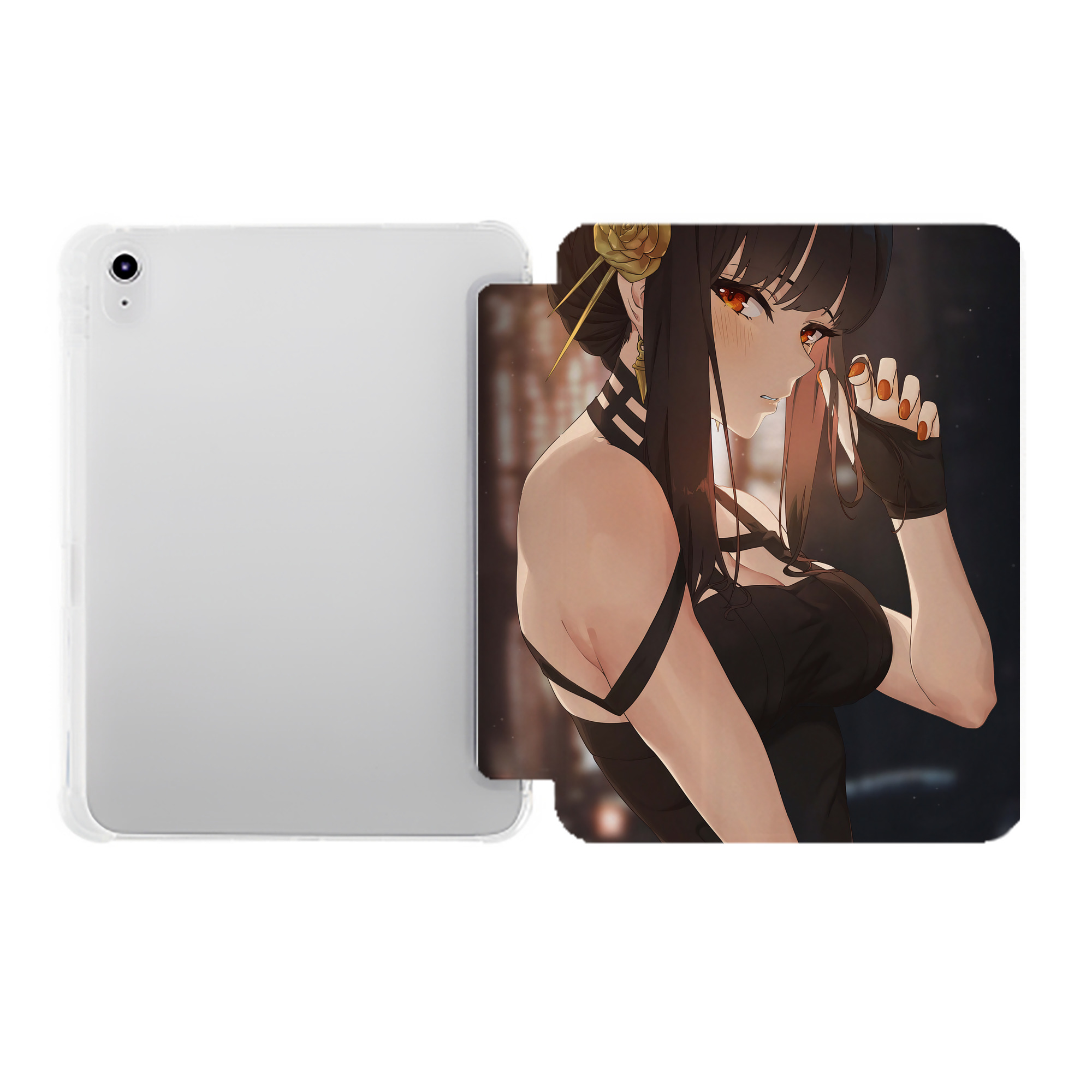 （画像用） SPY×FAMILY间谍家家酒 IPad ケース ペン収納付き 三つ折りスタンド PUレザー×シリコン 対応機種9.5/10.5/10.9インチ